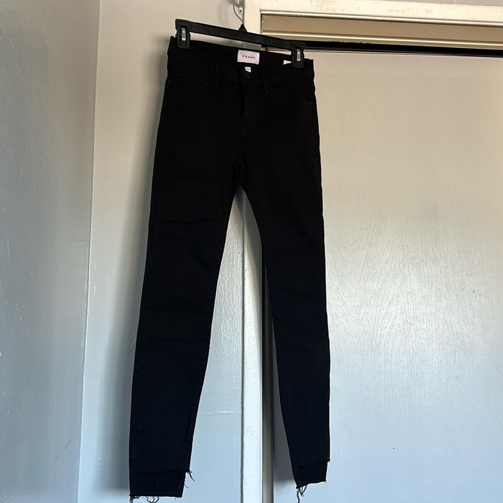 Frame skinny jeans, black, size 25